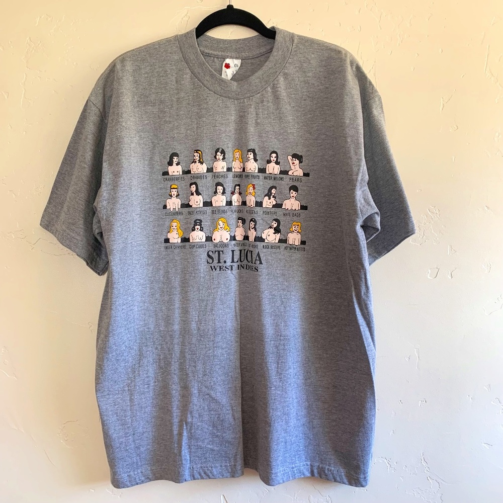Vintage 80's Authentic St. Lucia West Indies "Different Types" t shirt size XL